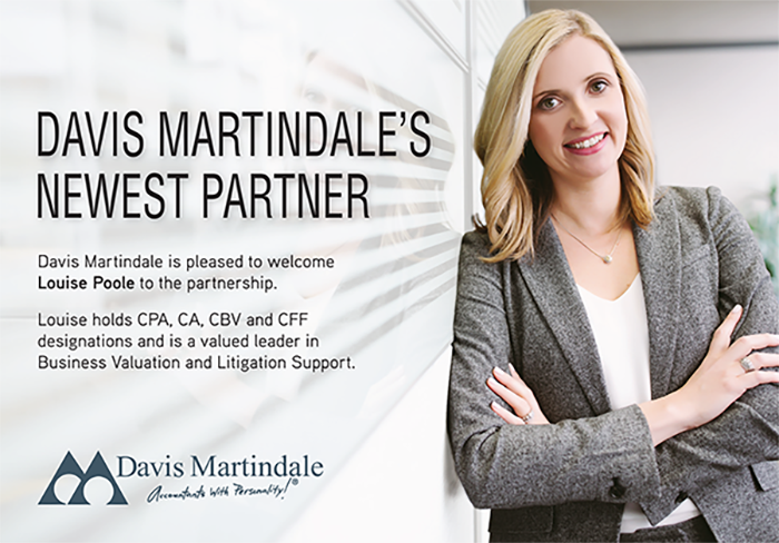 Louise Poole | Davis Martindale's Newest Business Valuation Partner