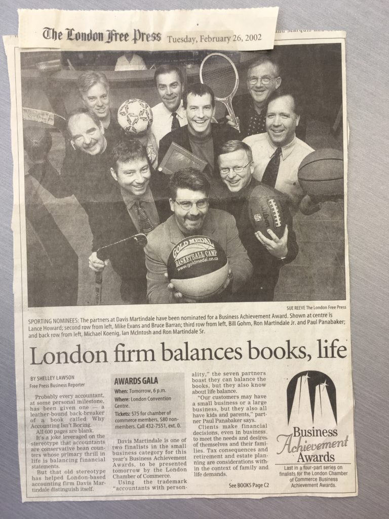 London Free Press - Davis Martindale Advert - Feb 2002