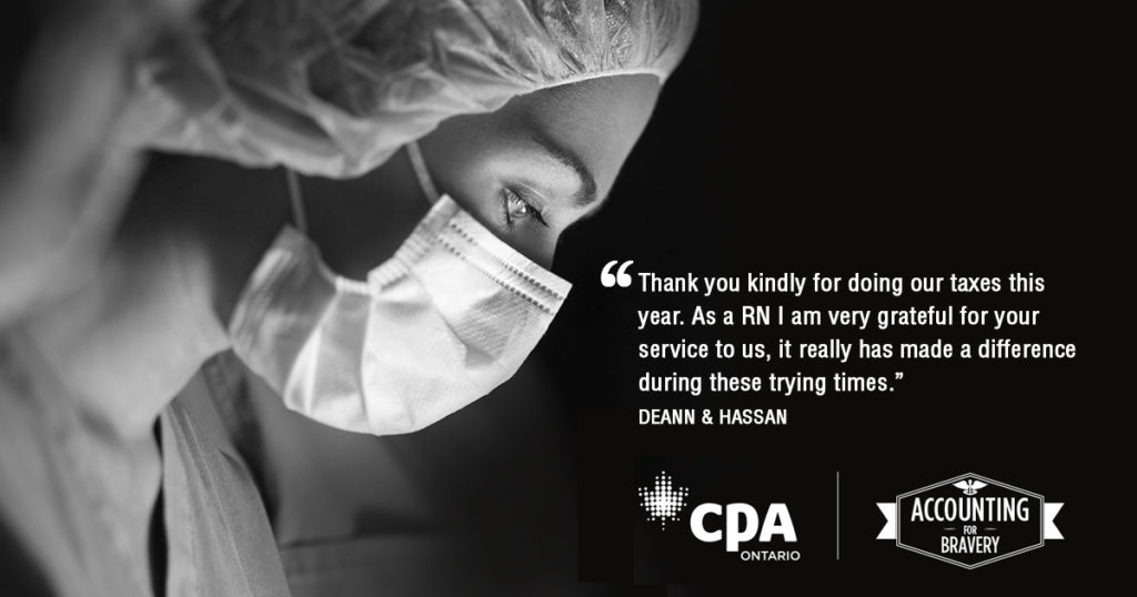 CPA Ontario thanks Accounting For Bravery Contributors