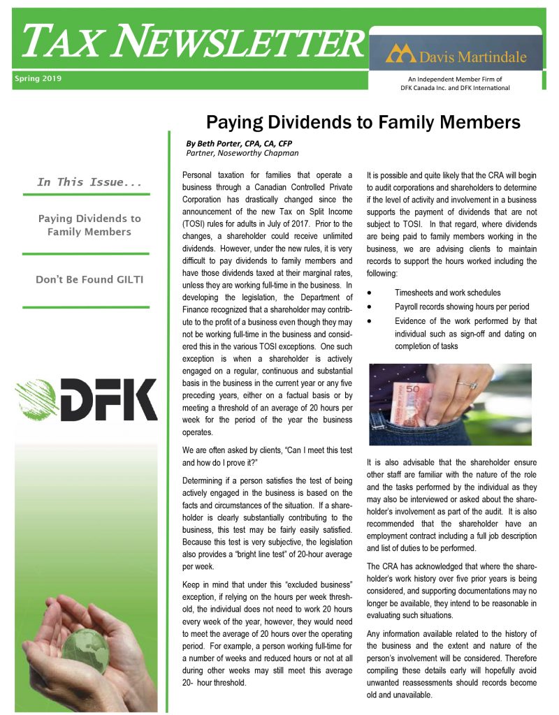 DFK Tax Digest - Spring 2019 Page 1