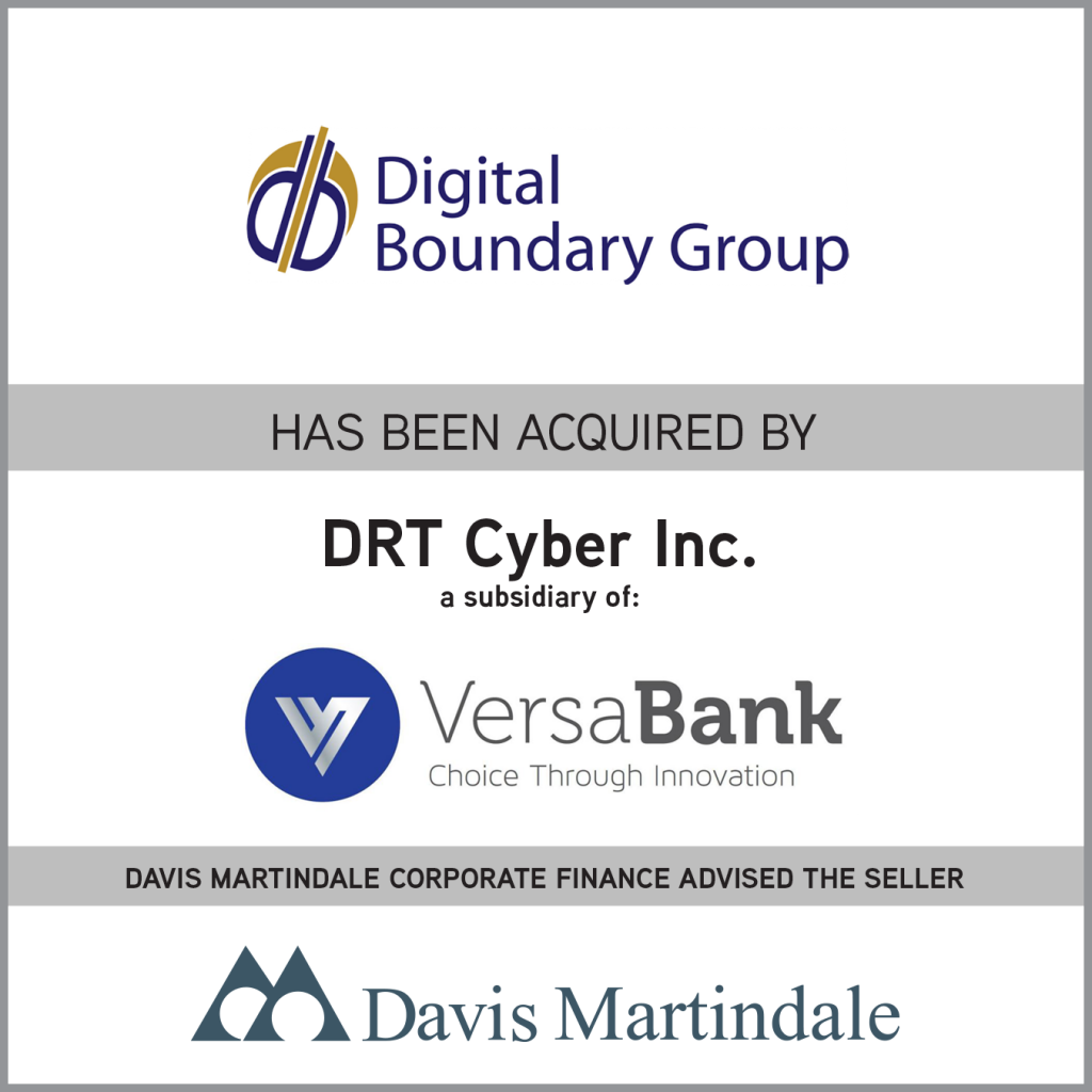 Davis Martindale Transaction Advisory | Transaction Announcement | Digital Boundary Group Inc.