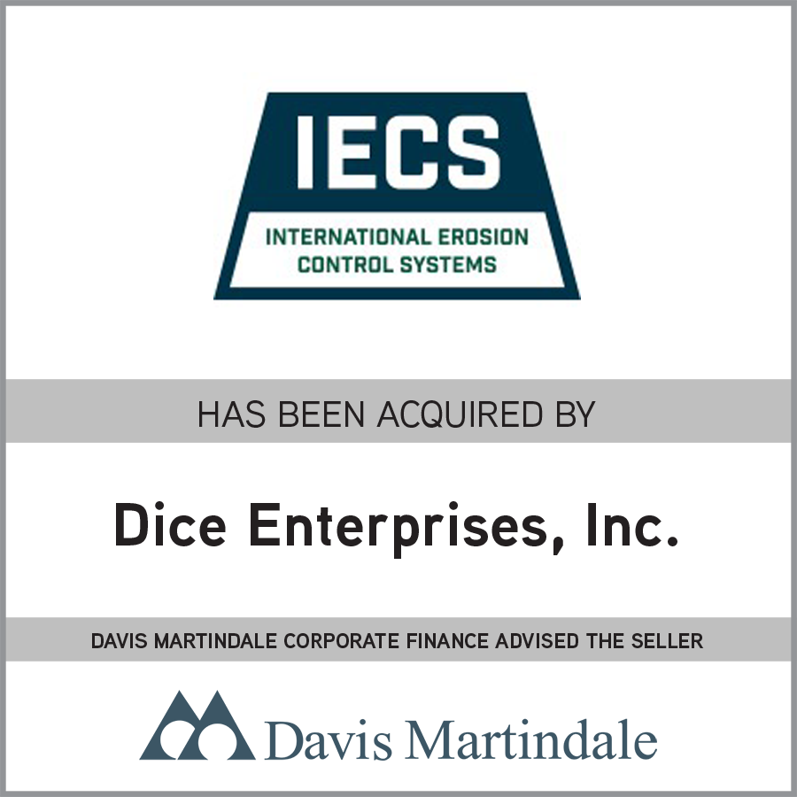 Davis Martindale Transaction Advisory | Transaction Announcement | International Erosion Control Systems, Inc.