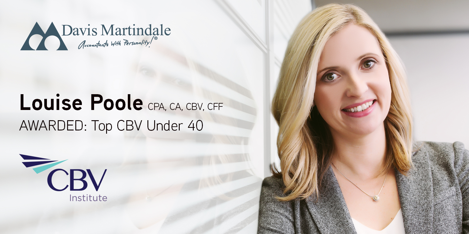 Louise Poole | Valuation & Litigation Partner | Awarded Top CBV Under 40 In Memory Of David Cornfield CA, CBV