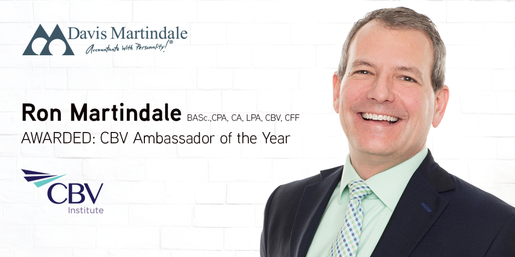 Ron Martindale | Valuation & Litigation Partner | Awarded CBV Ambassador of the Year 2021