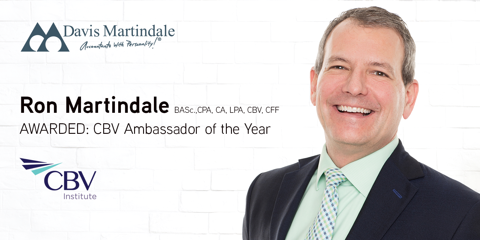 Ron Martindale | Valuation & Litigation Partner | Awarded CBV Ambassador of the Year 2021