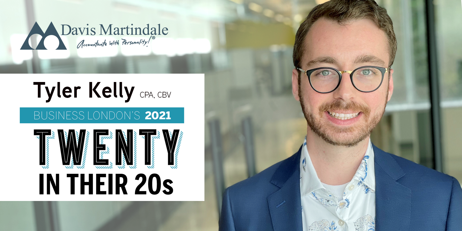 Tyler Kelly, CPA, CBV - Recognized with Twenty in Their Twenties Award