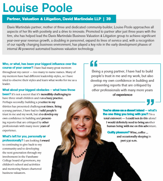 Louise Poole | Top 20 Under 40 Award | London Inc Magazine