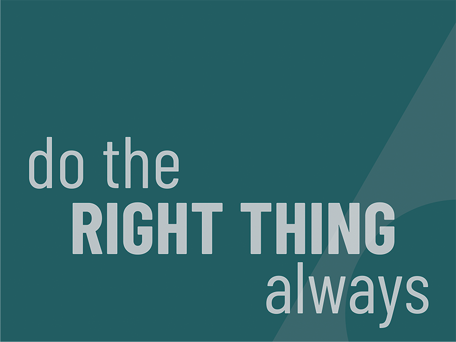 Davis Martindale Core Values | Do The Right Thing Always