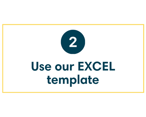 2. Excel Template 2. Excel Template