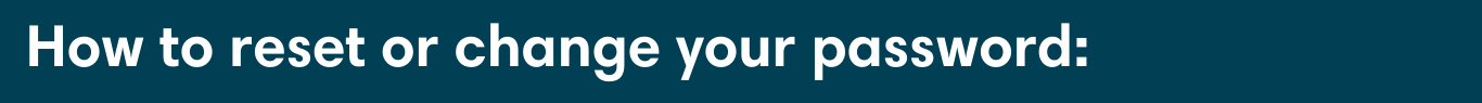 Reset your password Reset your password