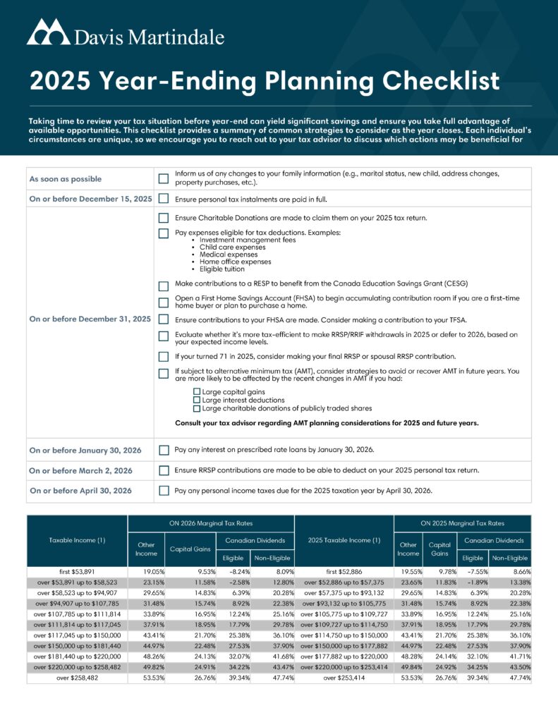 Davis-Martindale-2025-Tax-Planning-Checklist