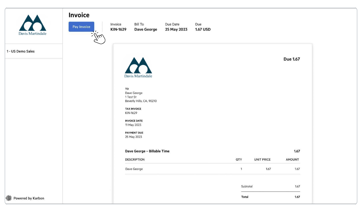 Karbon - Pay invoices quickly