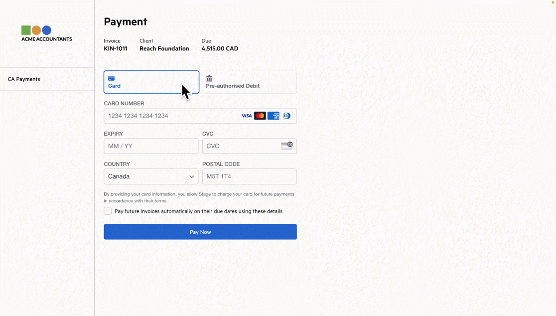 Karbon - Pay via credit card